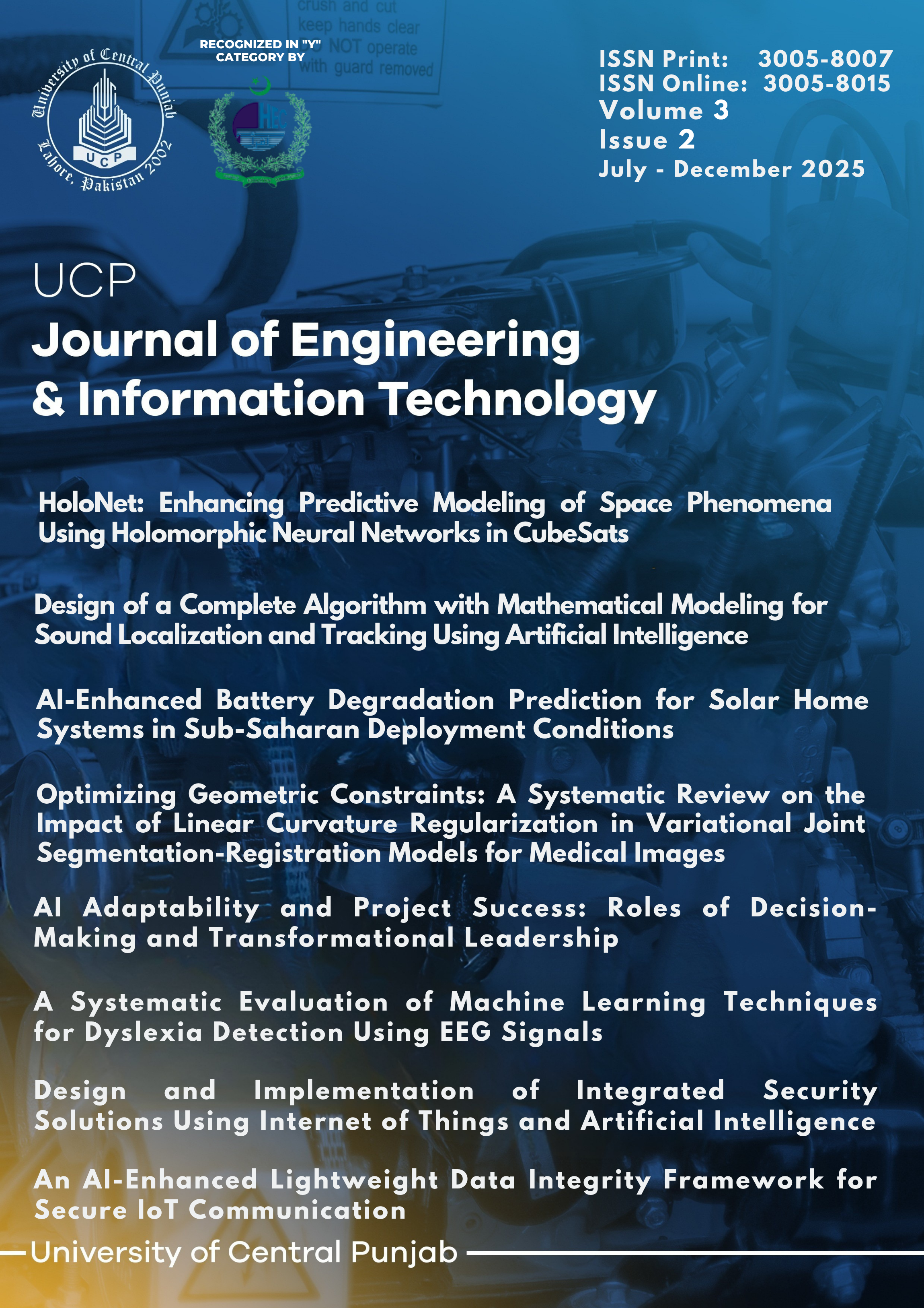 					View Vol. 4 No. 1 (2026): UCP Journal of Engineering & Information Technology
				