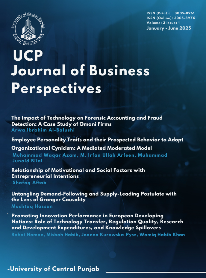 View Vol. 3 No. 1 (2025): UCP Journal of Business Perspectives